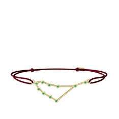 Capricorn Bileklik - Kök zümrüt 18 ayar altın bileklik #lgud1o