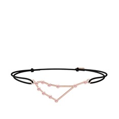Pembe kuvars 8 ayar rose altın bileklik