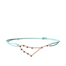 Capricorn Bileklik - Siyah zirkon 18 ayar rose altın bileklik #mglowd