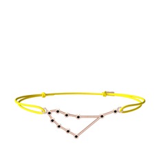 Siyah zirkon 18 ayar rose altın bileklik
