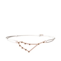 Capricorn Bileklik - Dumanlı kuvars 8 ayar rose altın bileklik #mwnlz