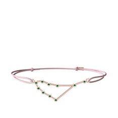 Capricorn Bileklik - Yeşil kuvars 14 ayar rose altın bileklik #n5liqz