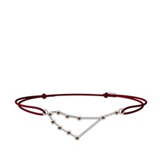 Capricorn Bileklik - Dumanlı kuvars 18 ayar beyaz altın bileklik #ndfzoa