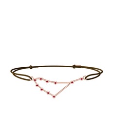 Capricorn Bileklik - Rodolit garnet 8 ayar rose altın bileklik #o3ivlc