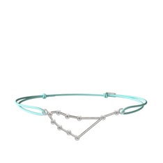 Capricorn Bileklik - Beyaz zirkon 18 ayar beyaz altın bileklik #ol24j2