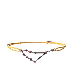 Capricorn Bileklik - Garnet 925 ayar siyah rodyum kaplama gümüş bileklik #q2gaxv