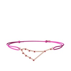 Rodolit garnet 18 ayar rose altın bileklik