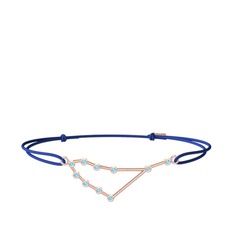 Capricorn Bileklik - Akuamarin 8 ayar rose altın bileklik #qoe5nr