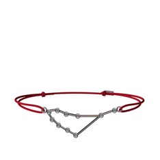 Capricorn Bileklik - Pırlanta 925 ayar siyah rodyum kaplama gümüş bileklik (0.15 karat) #qutzed