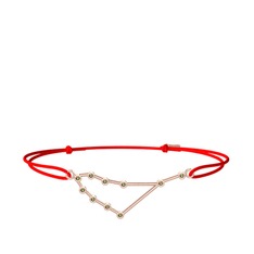 Capricorn Bileklik - Peridot 8 ayar rose altın bileklik #r74dly