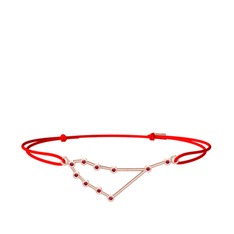 Rodolit garnet 8 ayar rose altın bileklik
