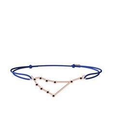 Siyah zirkon 8 ayar rose altın bileklik