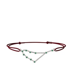 Capricorn Bileklik - Yeşil kuvars 925 ayar gümüş bileklik #ui5a1t