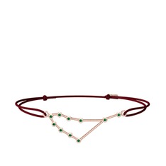 Capricorn Bileklik - Yeşil kuvars 8 ayar rose altın bileklik #w1yjqx