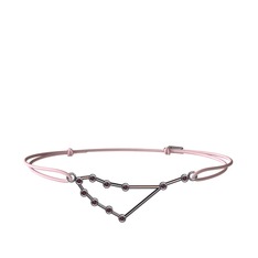 Capricorn Bileklik - Kök yakut 925 ayar siyah rodyum kaplama gümüş bileklik #wgt9xe