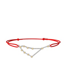 Capricorn Bileklik - Sitrin 18 ayar beyaz altın bileklik #x54cs5