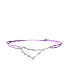 Capricorn Bileklik - Swarovski 8 ayar beyaz altın bileklik #x87xh8