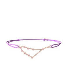 Capricorn Bileklik - Pembe kuvars 14 ayar rose altın bileklik #xj19xg