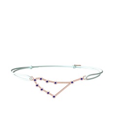 Lab safir 18 ayar rose altın bileklik