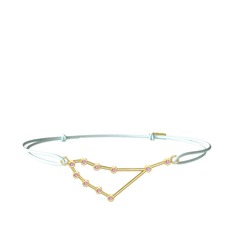 Capricorn Bileklik - Pembe kuvars 14 ayar altın bileklik #yrb2zh