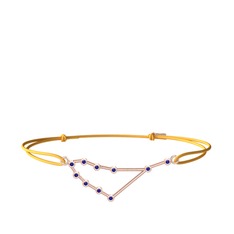 Lab safir 14 ayar rose altın bileklik