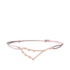 Capricorn Bileklik - Pembe kuvars 18 ayar rose altın bileklik #zqd87c