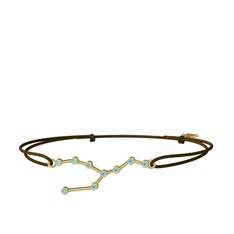 Taurus Bileklik - Akuamarin 8 ayar altın bileklik #100ha2m