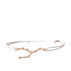 Sitrin 925 ayar rose altın kaplama gümüş bileklik