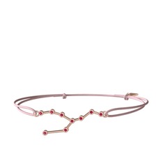 Rodolit garnet 8 ayar rose altın bileklik