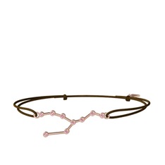 Pembe kuvars 14 ayar rose altın bileklik