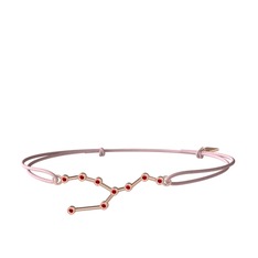 Garnet 925 ayar rose altın kaplama gümüş bileklik