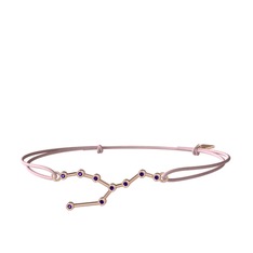 Taurus Bileklik - Ametist 925 ayar rose altın kaplama gümüş bileklik #12p1kgm