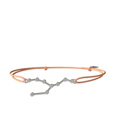 Taurus Bileklik - Beyaz zirkon 14 ayar beyaz altın bileklik #13ad0i3