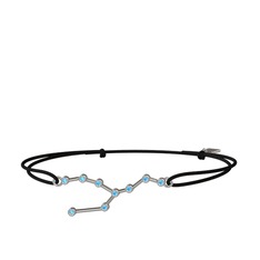 Taurus Bileklik - Akuamarin 18 ayar beyaz altın bileklik #13fxsmq