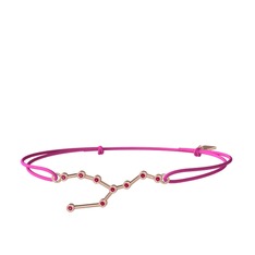 Taurus Bileklik - Rodolit garnet 18 ayar rose altın bileklik #13qfef5