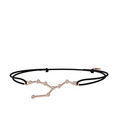 Taurus Bileklik - Beyaz zirkon 14 ayar rose altın bileklik #14fgim1