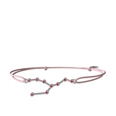 Taurus Bileklik - Rodolit garnet 925 ayar gümüş bileklik #15cyqse