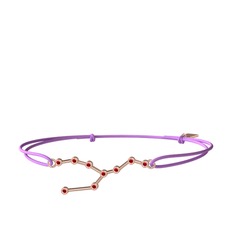 Garnet 925 ayar rose altın kaplama gümüş bileklik