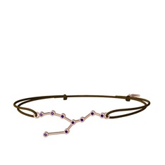 Taurus Bileklik - Ametist 18 ayar rose altın bileklik #193fceg