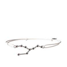 Taurus Bileklik - Kök yakut 18 ayar beyaz altın bileklik #19gf1fv