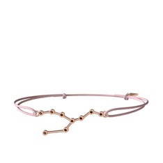 Dumanlı kuvars 925 ayar rose altın kaplama gümüş bileklik