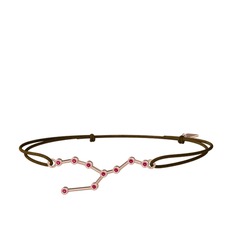 Taurus Bileklik - Rodolit garnet 18 ayar rose altın bileklik #1bhcj03