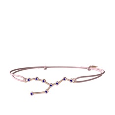 Taurus Bileklik - Lab safir 925 ayar rose altın kaplama gümüş bileklik #1c8m8a0