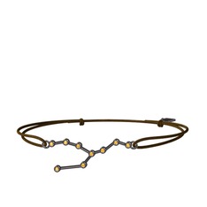 Taurus Bileklik - Sitrin 925 ayar siyah rodyum kaplama gümüş bileklik #1dy4kt7