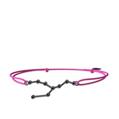 Taurus Bileklik - Siyah zirkon 925 ayar siyah rodyum kaplama gümüş bileklik #1fjwcm0