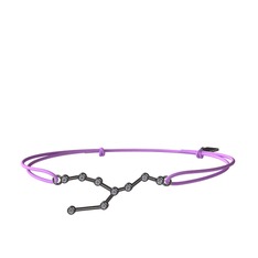 Taurus Bileklik - Pırlanta 925 ayar siyah rodyum kaplama gümüş bileklik (0.324 karat) #1g448x9