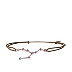 Taurus Bileklik - Rodolit garnet 14 ayar beyaz altın bileklik #1iwbn49