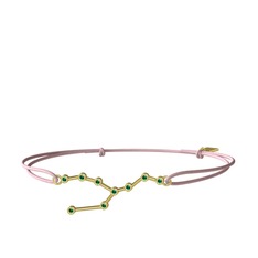 Taurus Bileklik - Yeşil kuvars 14 ayar altın bileklik #1joj6bv