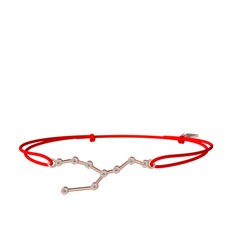 Taurus Bileklik - Beyaz zirkon 8 ayar rose altın bileklik #1kccjg6