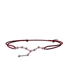 Taurus Bileklik - Rodolit garnet 18 ayar beyaz altın bileklik #1kirhek